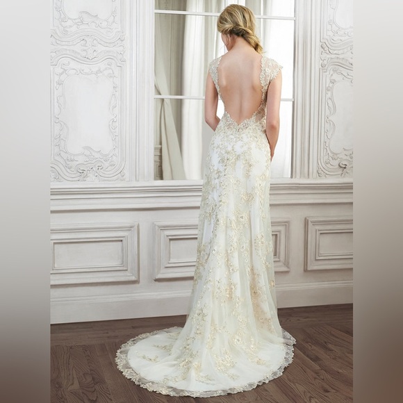 Maggie Sottero Camelia size 10 Wedding Dress Bridal - Picture 6 of 9